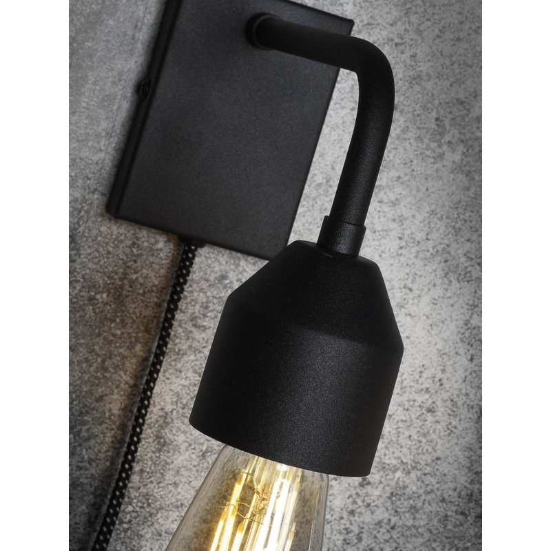 it's about RoMi-collectie Wall lamp iron Madrid black, S