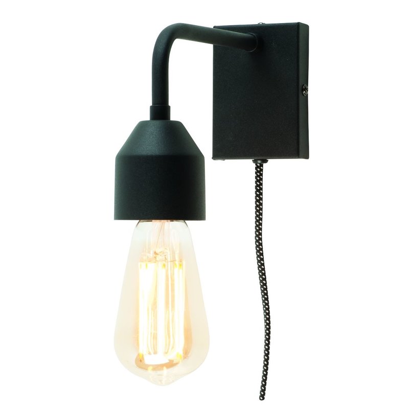 it's about RoMi-collectie Wall lamp iron Madrid black, S
