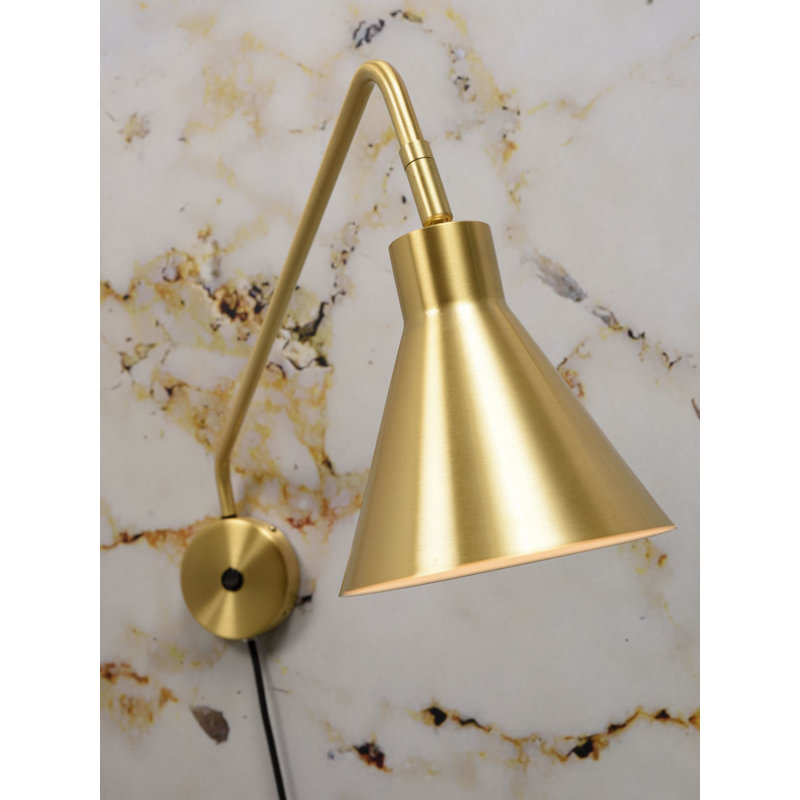 it's about RoMi-collectie Wall lamp iron Lyon, gold