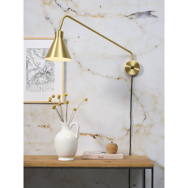 it's about RoMi-collectie Wandlamp ijzer Lyon goud