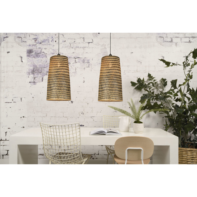 Good&Mojo-collectie Hanging lamp Kalimantan bamboo/tapered, L