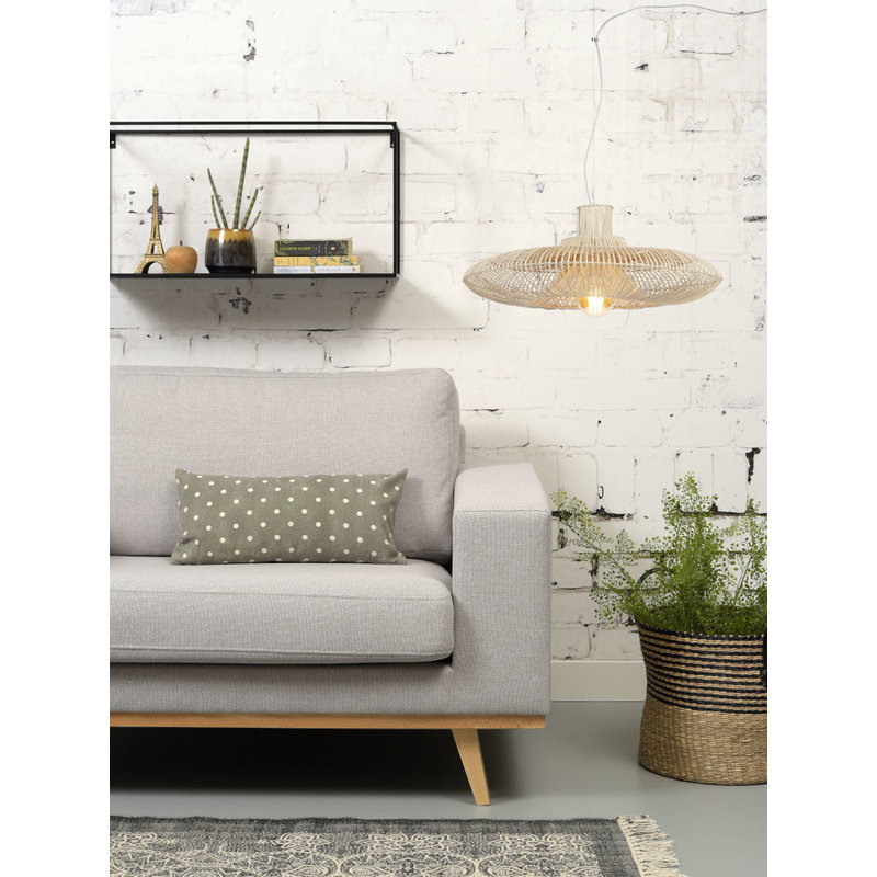 Good&Mojo-collectie Hanging lamp Kalahari wicker single shade natural, L