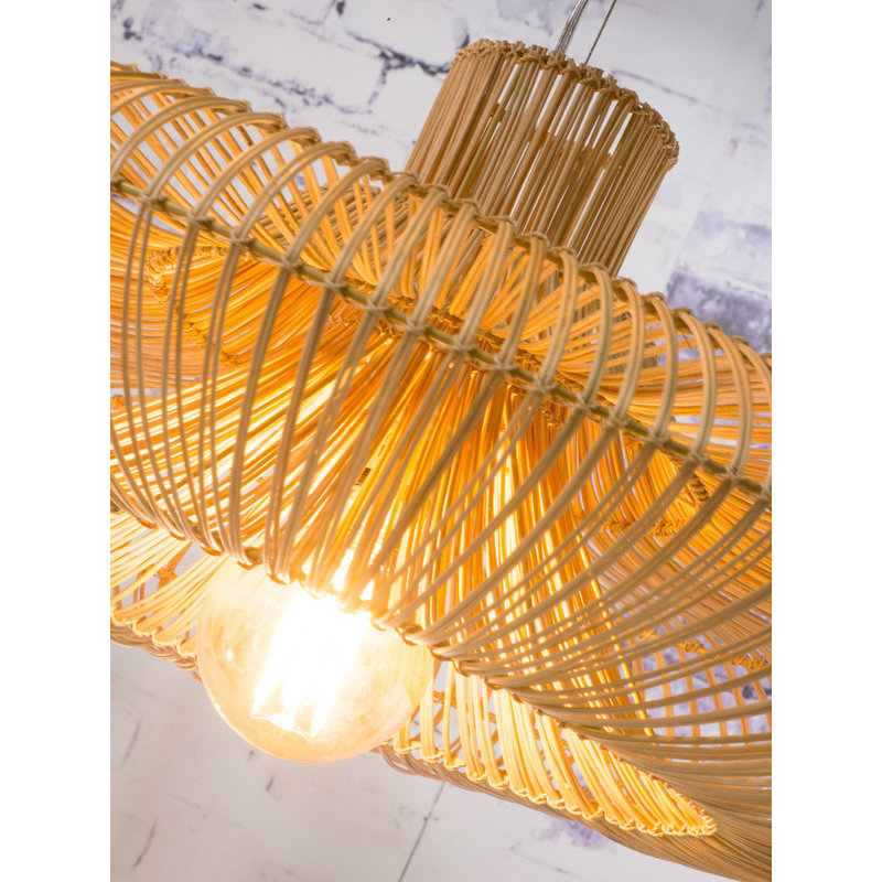 Good&Mojo-collectie Hanging lamp Kalahari wicker single shade natural, L