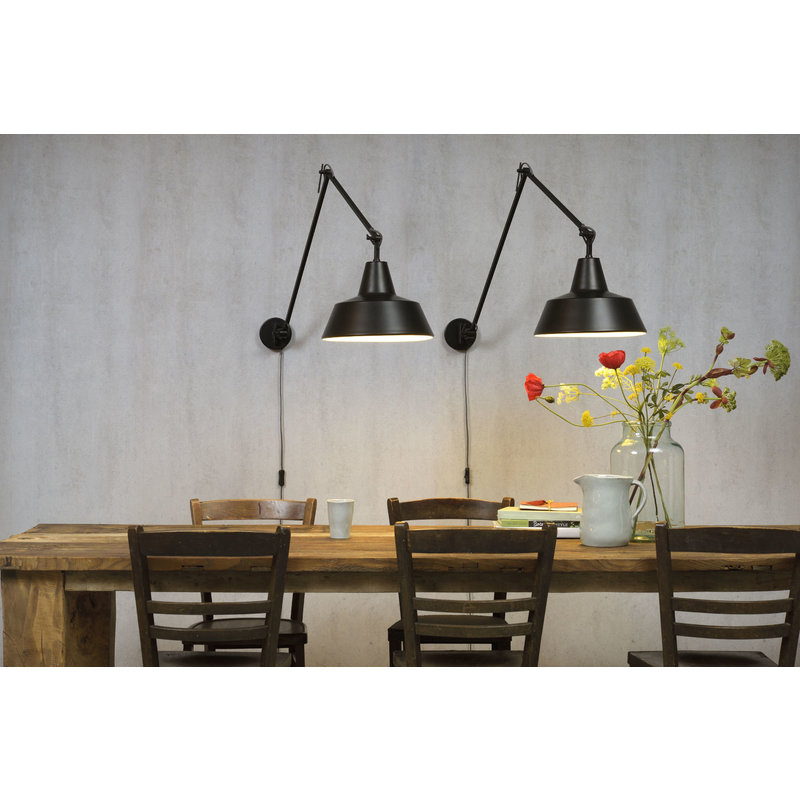 it's about RoMi-collectie Wall lamp iron Chicago, black