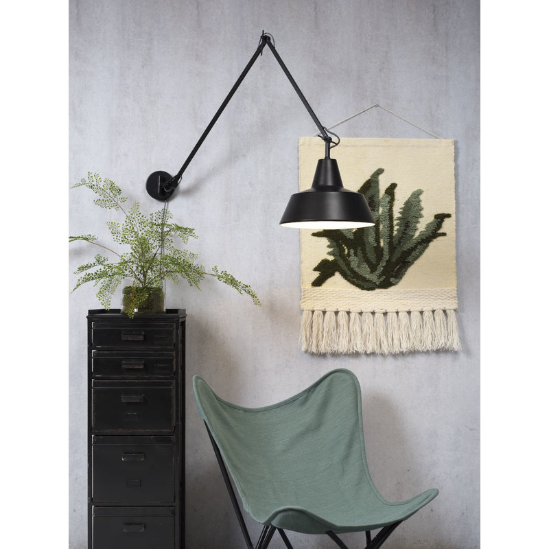 it's about RoMi-collectie Wall lamp iron Chicago, black