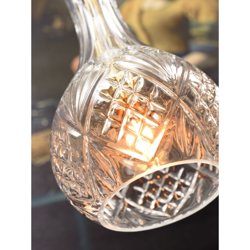 it's about RoMi-collectie Hanging lamp glass Brussels transparent/gold, drop