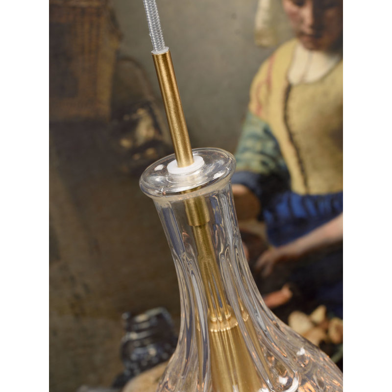 it's about RoMi-collectie Hanging lamp glass Brussels transparent/gold, drop