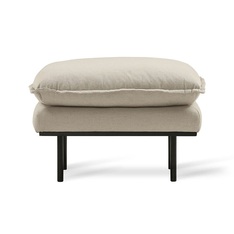 HKLIVING-collectie retro sofa hocker, cosy, beige