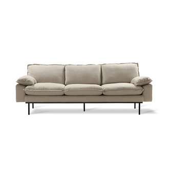HKLIVING retro sofa 43-seats, cosy, beige
