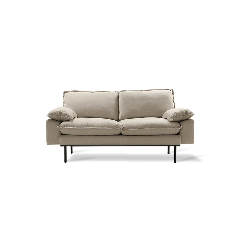 HKliving-collectie retro sofa 2-seats, cosy, beige