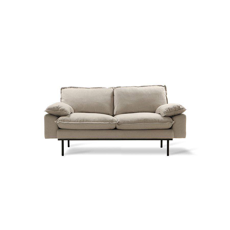 zitten Onderzoek het Geef rechten HK living Retro sofa 2-zits bank cosy beige - Deens