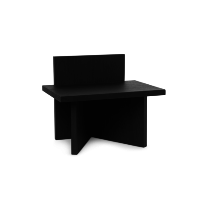 ferm LIVING-collectie Oblique Stool - Black Stained Ash