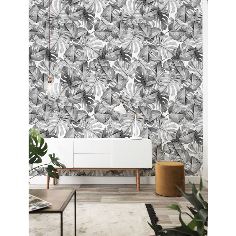 KEK Amsterdam-collectie Behang Monstera Black & white