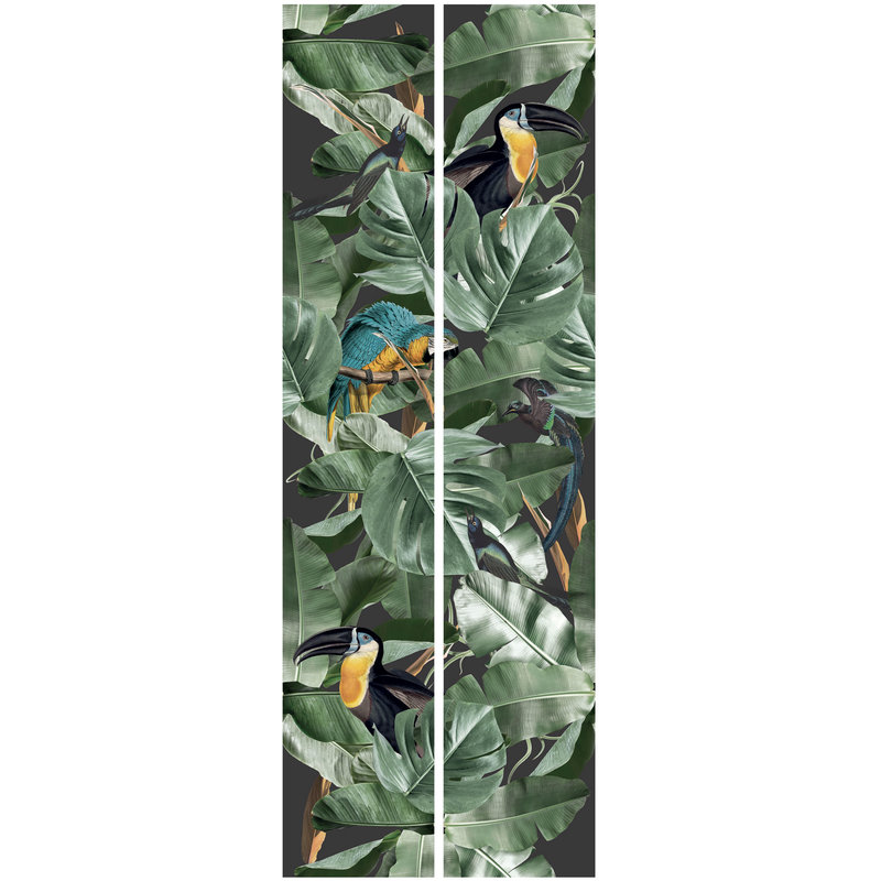 KEK Amsterdam-collectie Wallpaper Botanical Birds,Black