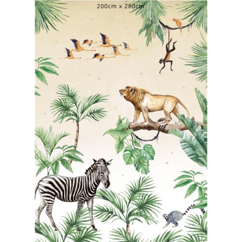 Creative Lab Amsterdam-collectie King of the Jungle behang Mural