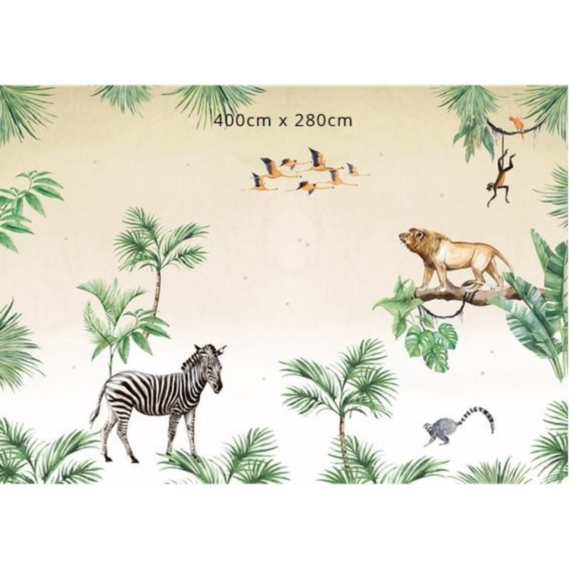 Creative Lab Amsterdam-collectie King of the Jungle behang Mural