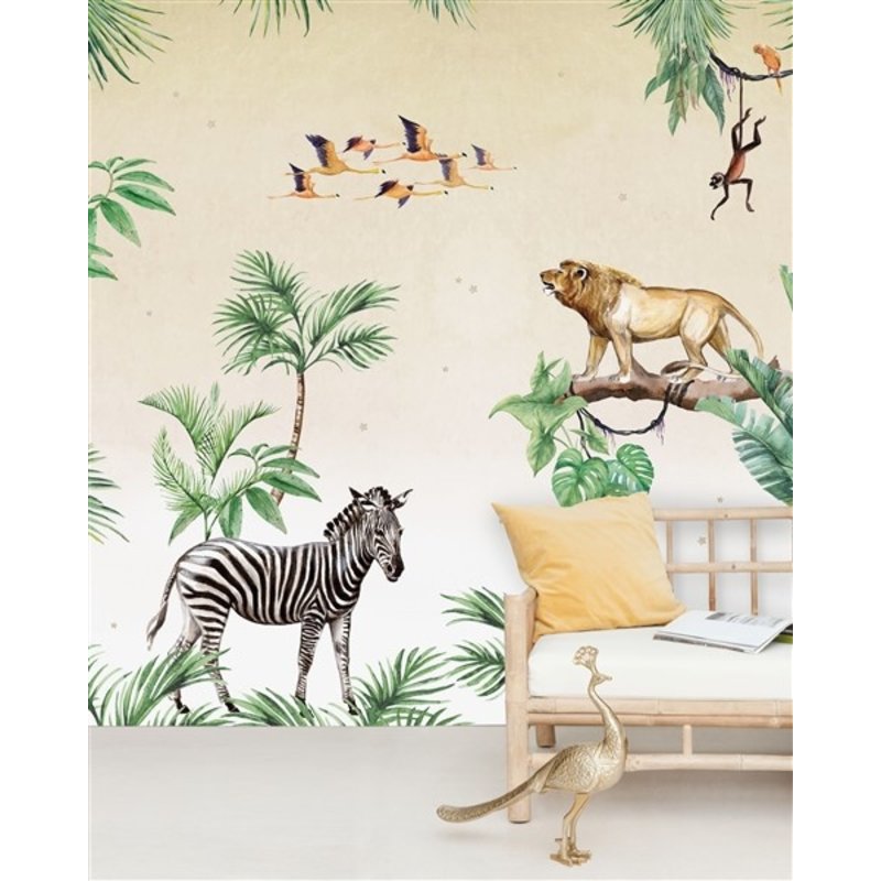 Creative Lab Amsterdam-collectie King of the Jungle behang Mural