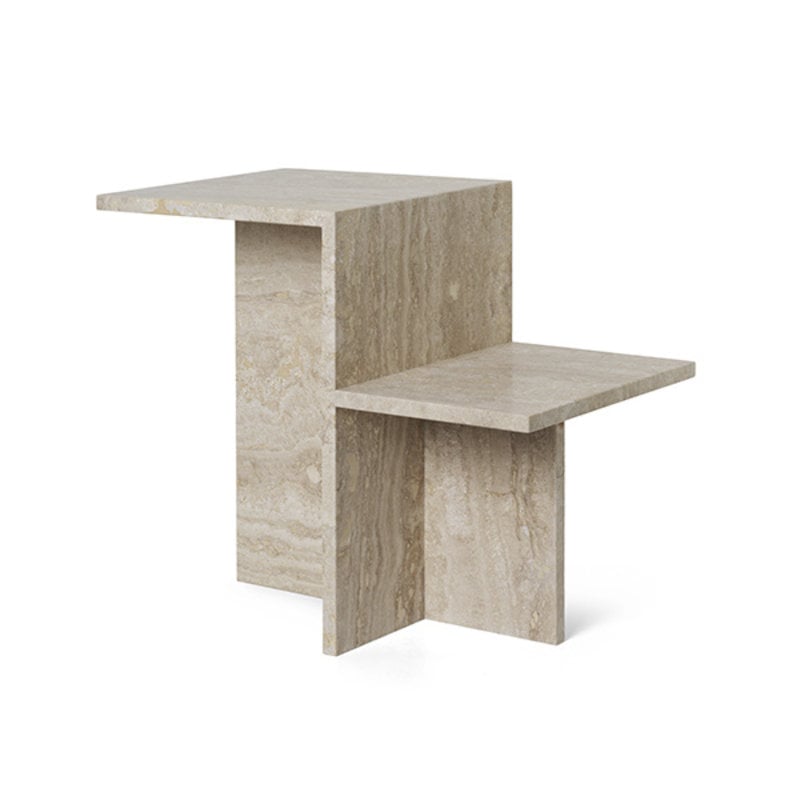 ferm LIVING-collectie Distinct Side Table - Travertine