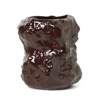 ferm LIVING Tuck Vase - Red Brown
