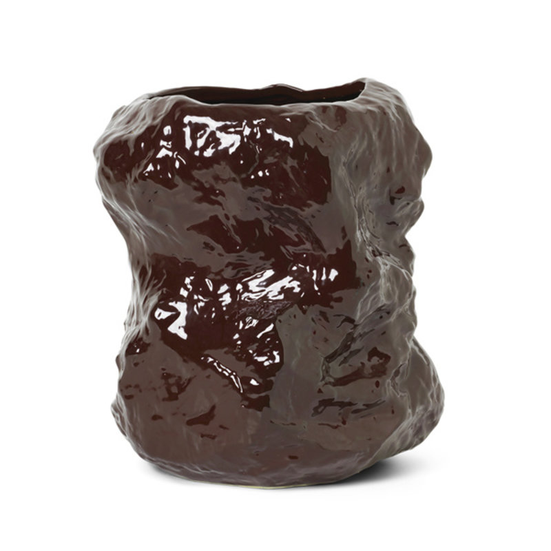 ferm LIVING-collectie Tuck Vase - Red Brown