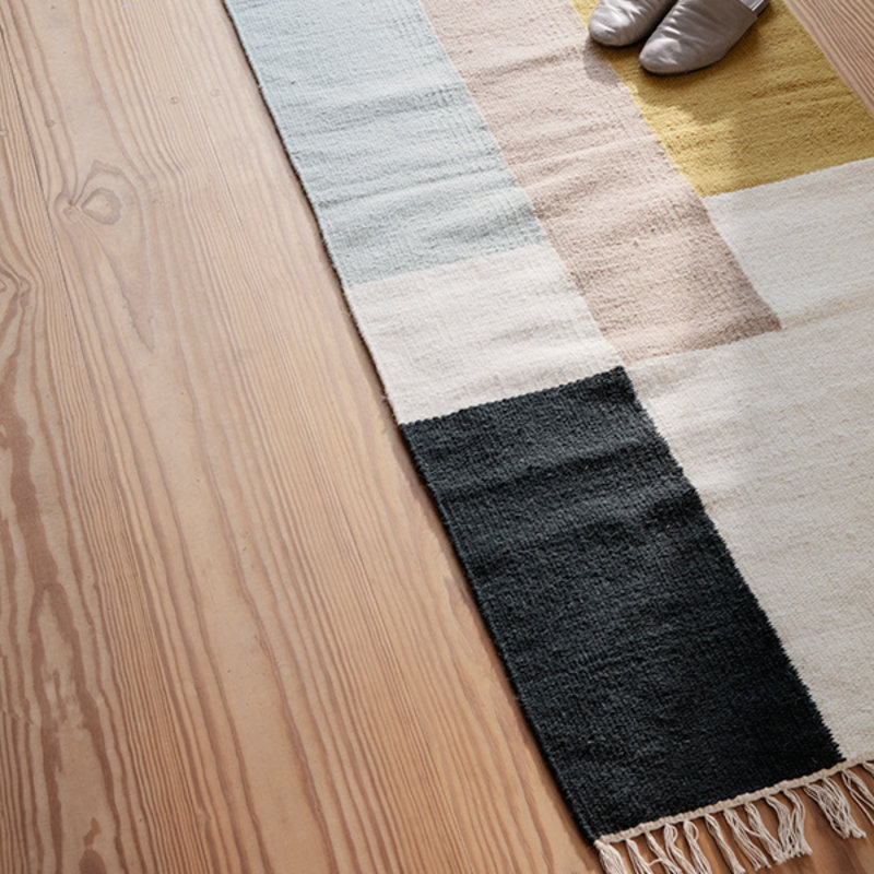 ferm LIVING-collectie Kelim Runner - Squares - 180x70 - Multi