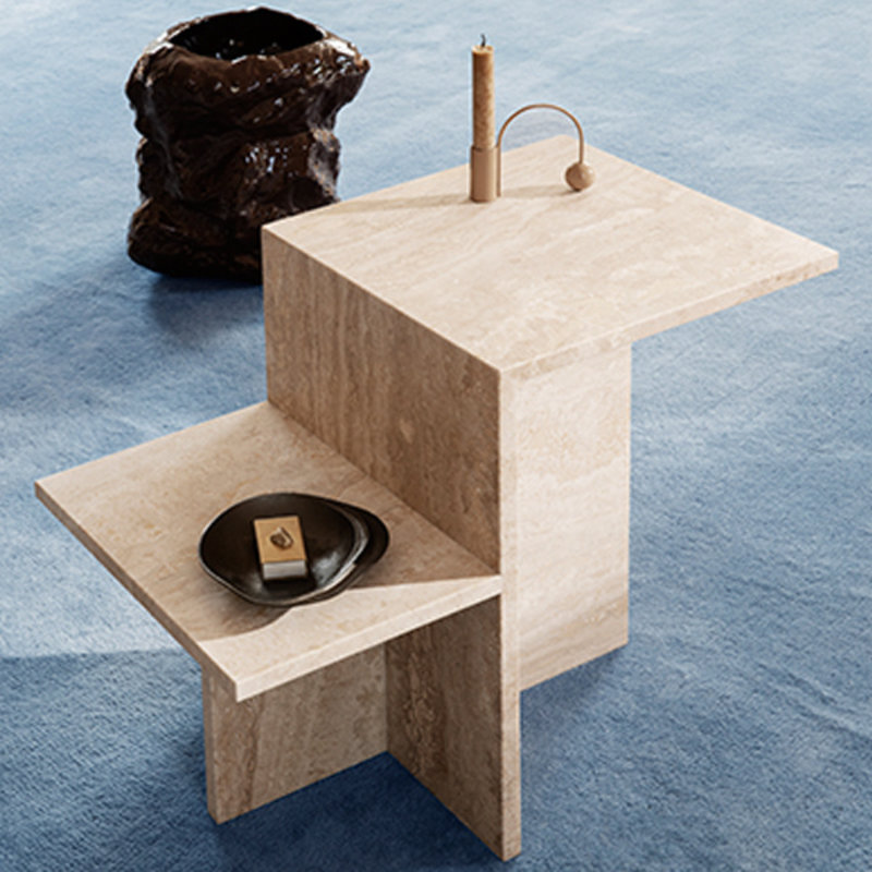 ferm LIVING-collectie Sidetable Distinct Travertine