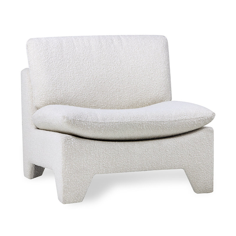 HKLIVING-collectie retro lounge fauteuil boucle cream