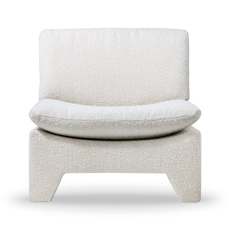 HKLIVING-collectie retro lounge fauteuil boucle cream