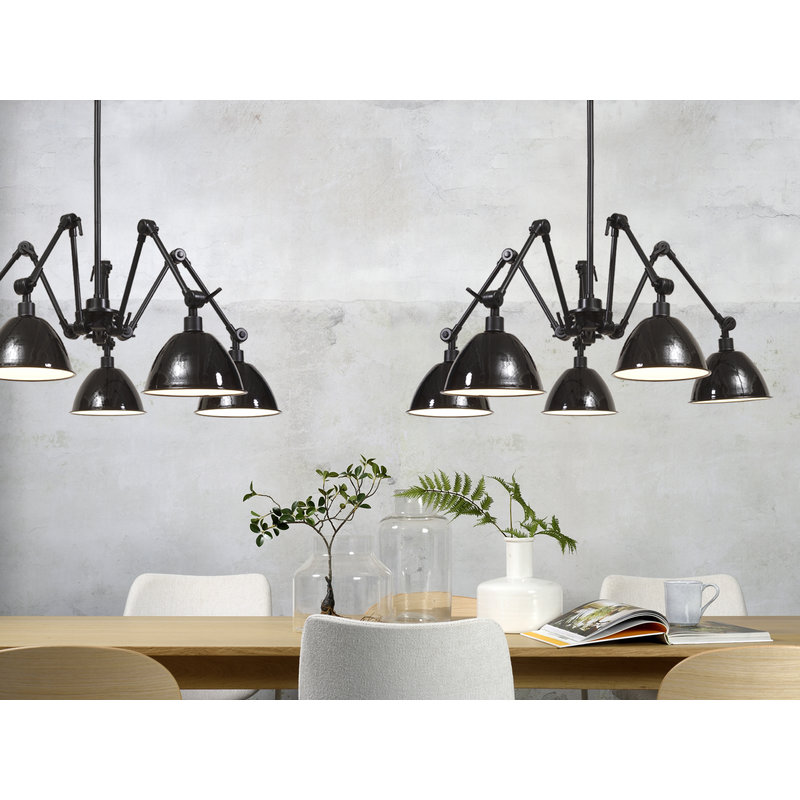 it's about RoMi-collectie Chandelier Amsterdam enamel shade black