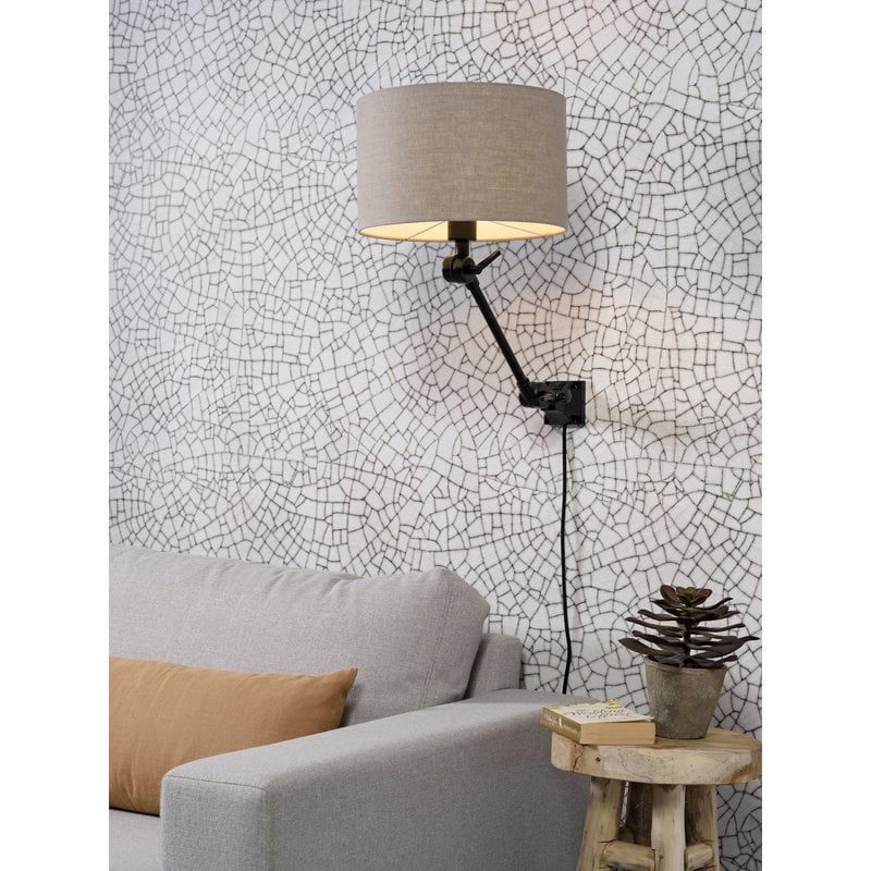 it's about RoMi-collectie Wall lamp Amsterdam shade 3220 d.linen, S