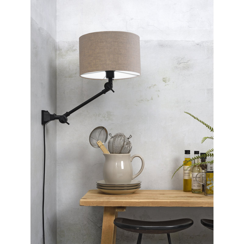 it's about RoMi-collectie Wall lamp Amsterdam shade 3220 d.linen, S