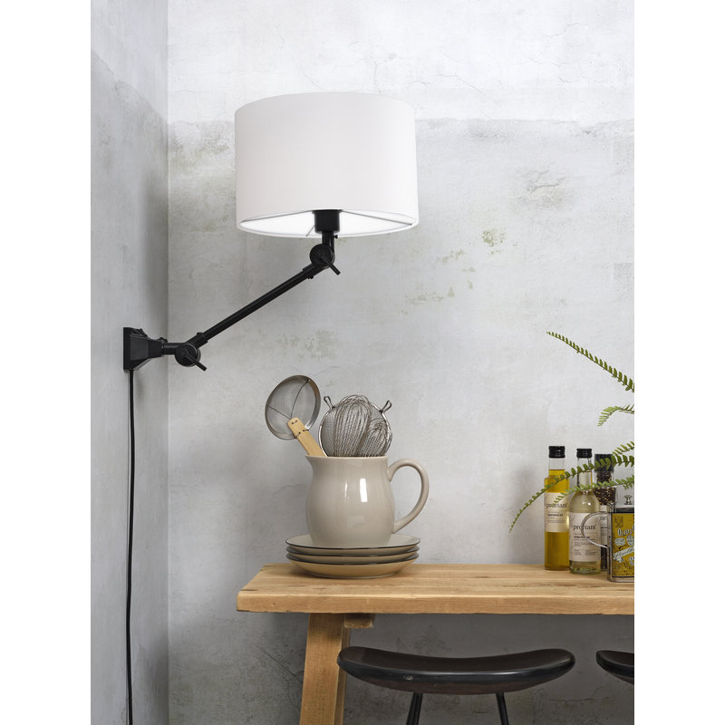 it's about RoMi-collectie Wandlamp Amsterdam kap 3220 wit, S