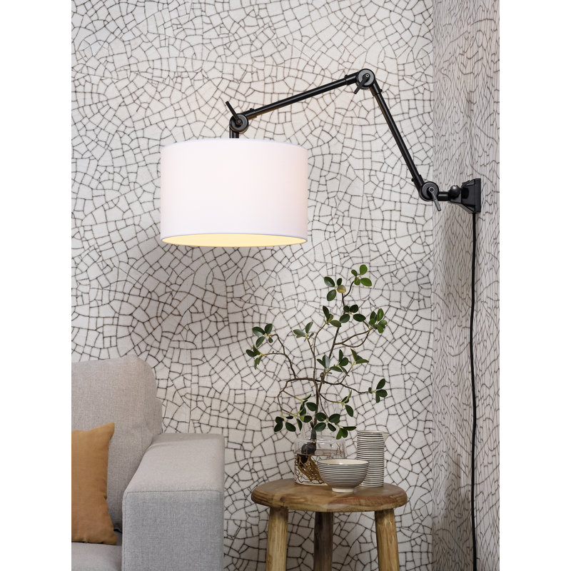 it's about RoMi-collectie Wandlamp Amsterdam kap 3220cm wit, M