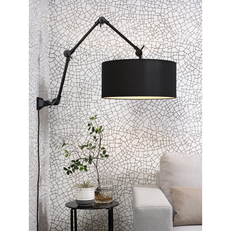 it's about RoMi-collectie Wall lamp Amsterdam shade 4723 black, L