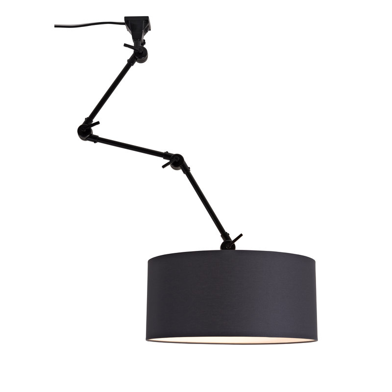 it's about RoMi-collectie Wandlamp Amsterdam kap 4723 zwart, L