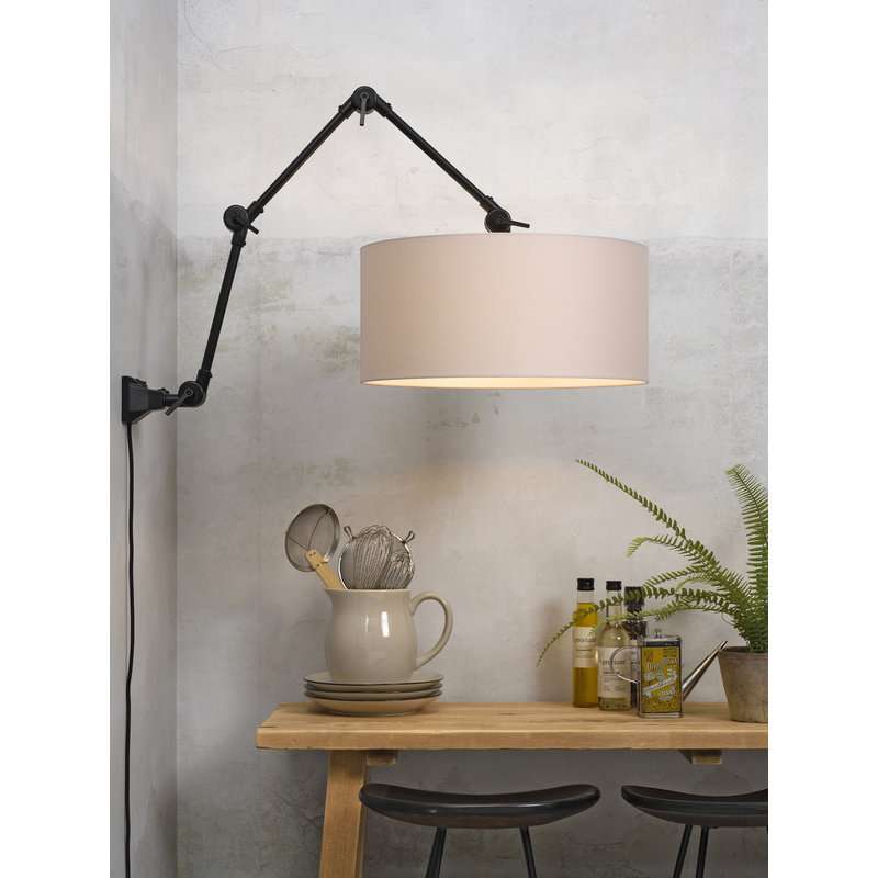 it's about RoMi-collectie Wandlamp Amsterdam kap 4723 taupe, L