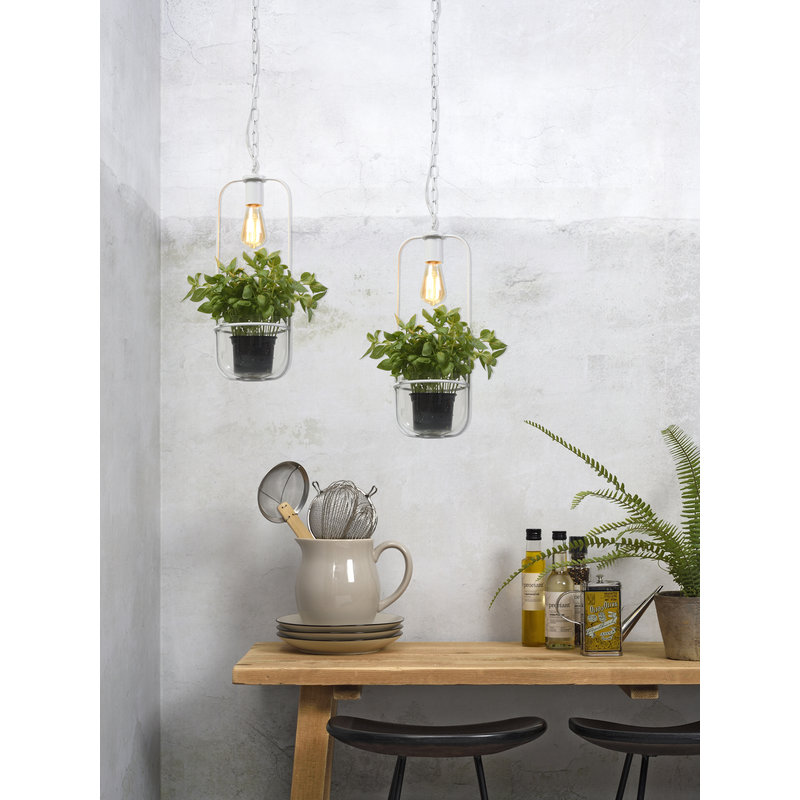 it's about RoMi-collectie Hanglamp/planthouder Florence wit