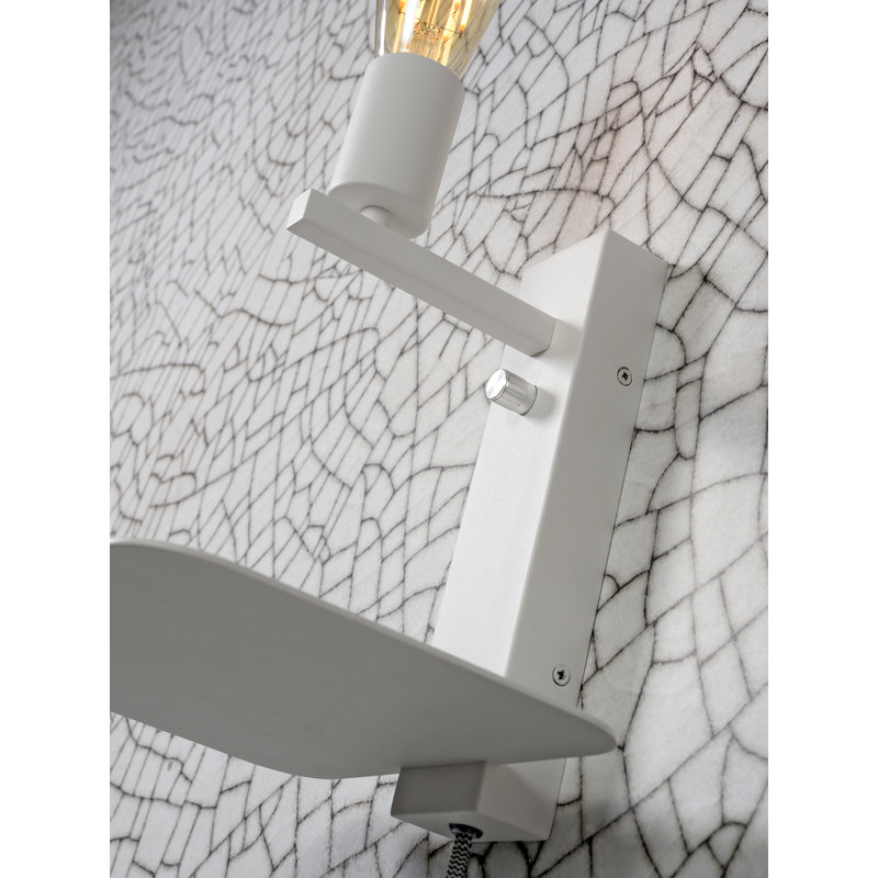 it's about RoMi-collectie Wandlamp Florence plank+usb wit