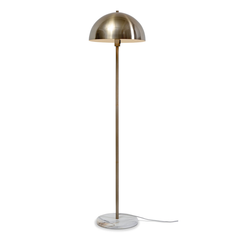 it's about RoMi-collectie Floor lamp iron/marble Toulouse white/gold