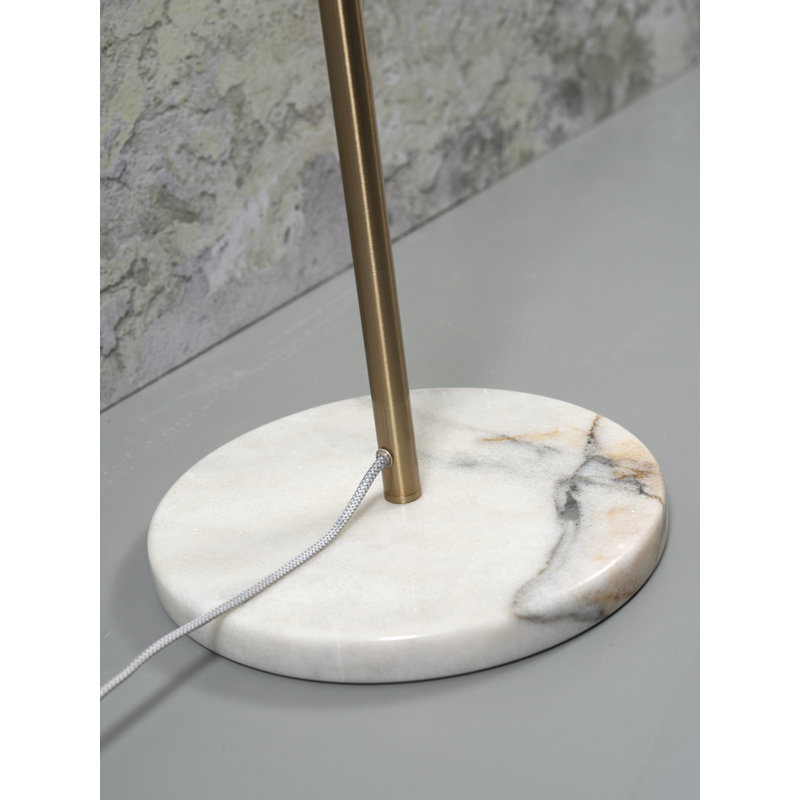 it's about RoMi-collectie Floor lamp iron/marble Toulouse white/gold