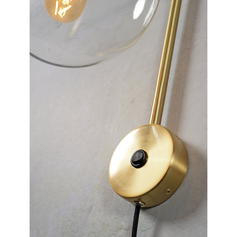 it's about RoMi-collectie Wall lamp iron/glass Warsaw gold