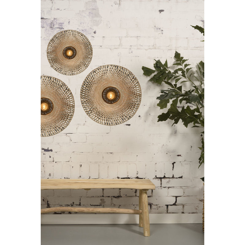 Good&Mojo-collectie Wall lamp Kalimantan bamboo flat S