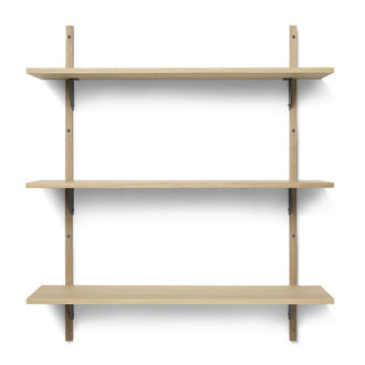 ferm LIVING Sector Shelf T/W - Oak - Black Brass