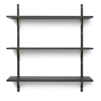 ferm LIVING Sector Shelf T/W - Black Ash-Brass