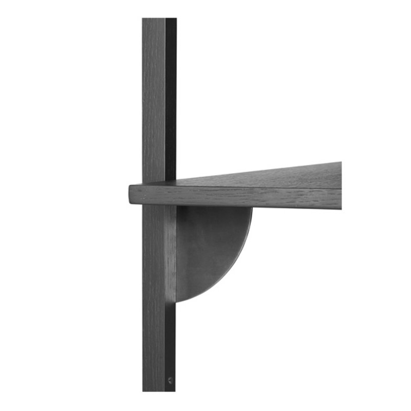 ferm LIVING-collectie Sector Shelf T/N - Black Ash-Black Brass