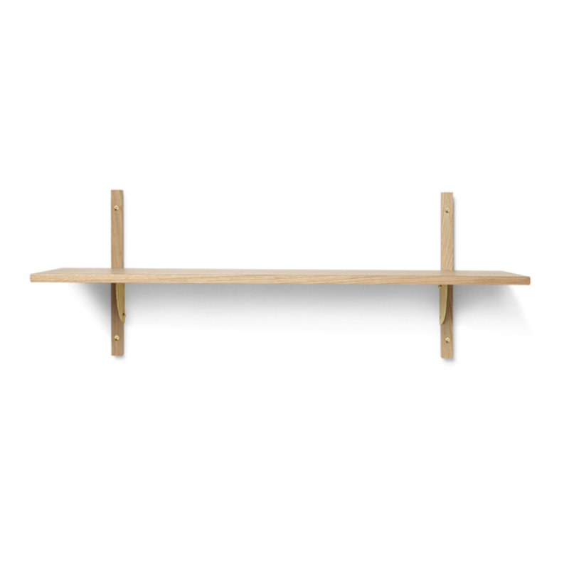 ferm LIVING-collectie Sector Shelf S/W - Oak - Brass