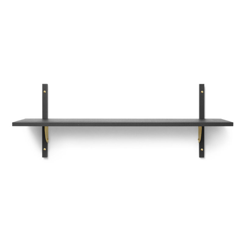 ferm LIVING-collectie Sector Shelf S/W - Black Ash-Brass
