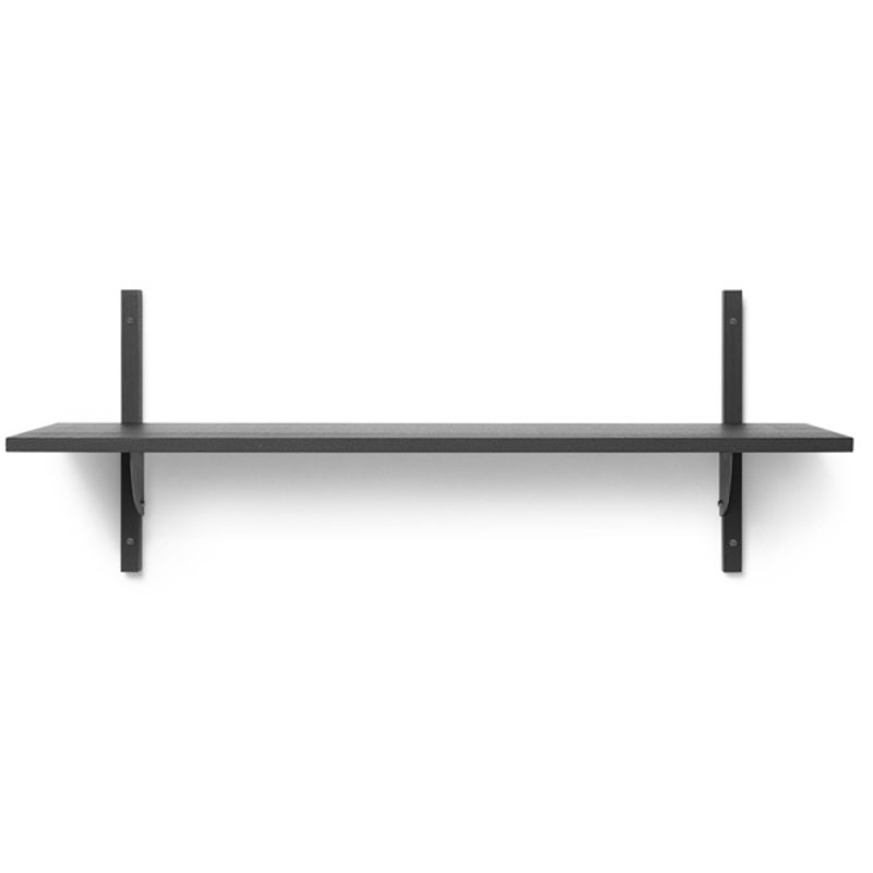 ferm LIVING-collectie Sector Shelf S/W - Black Ash-Black Brass