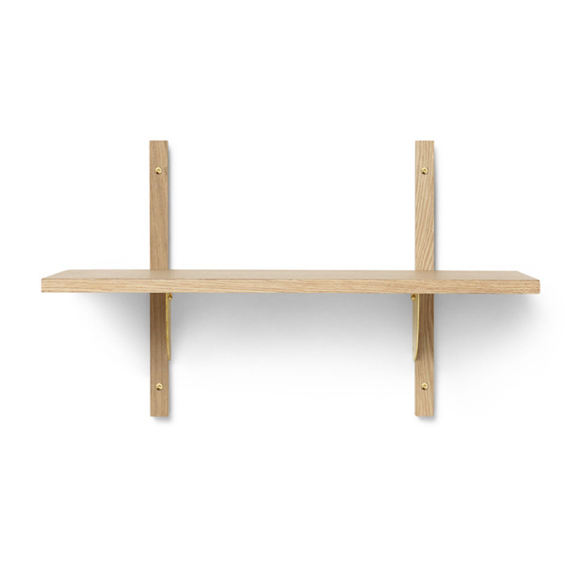 ferm LIVING-collectie Sector Shelf S/N - Oak - Brass
