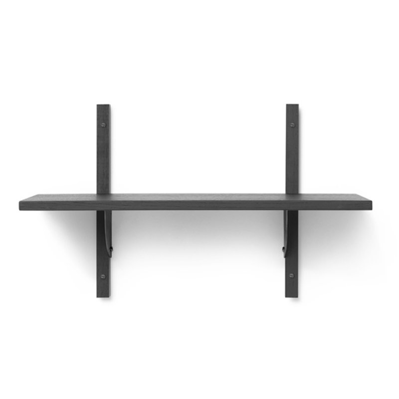 ferm LIVING-collectie Sector Shelf S/N - Black Ash-Black Brass